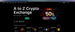 Azbit crypto exchange homepage