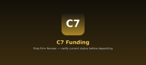 C7 Funding prop firm sign-up banner