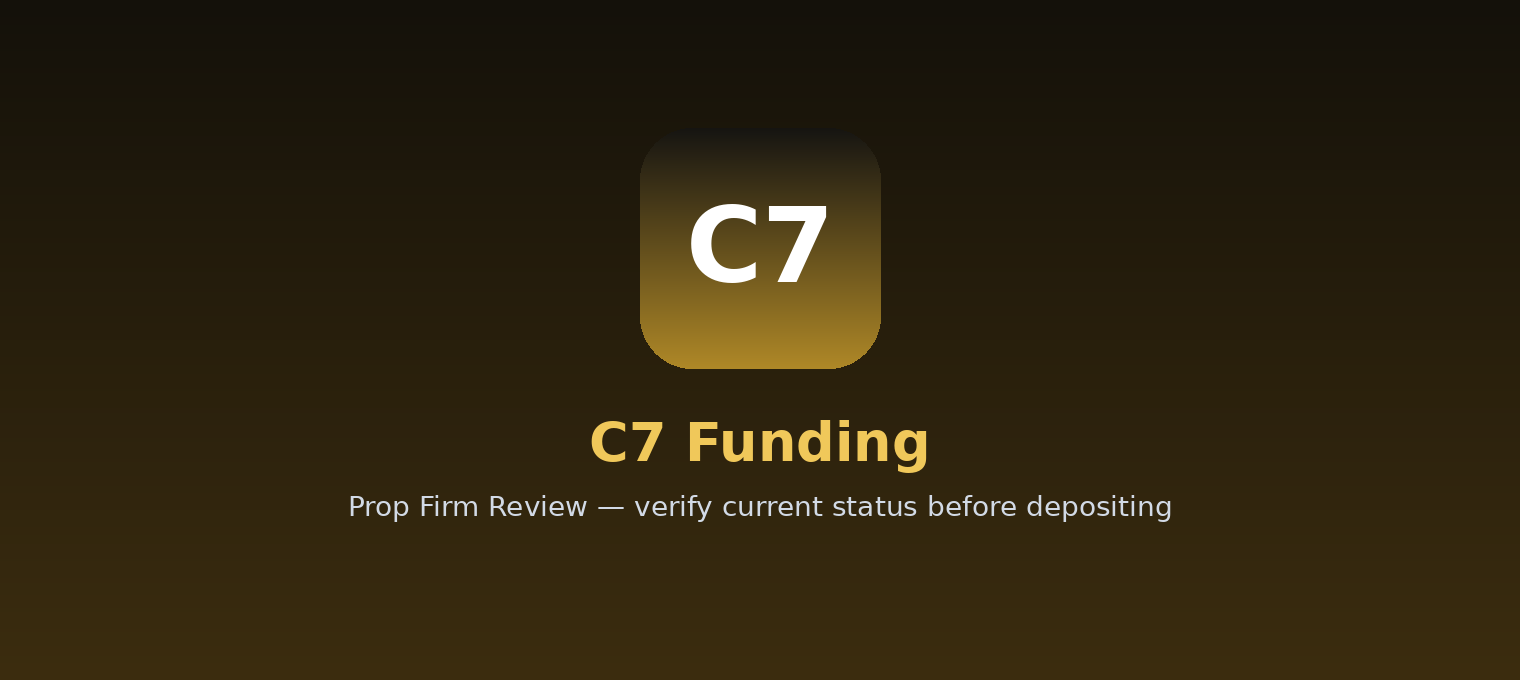C7 Funding prop firm sign-up banner