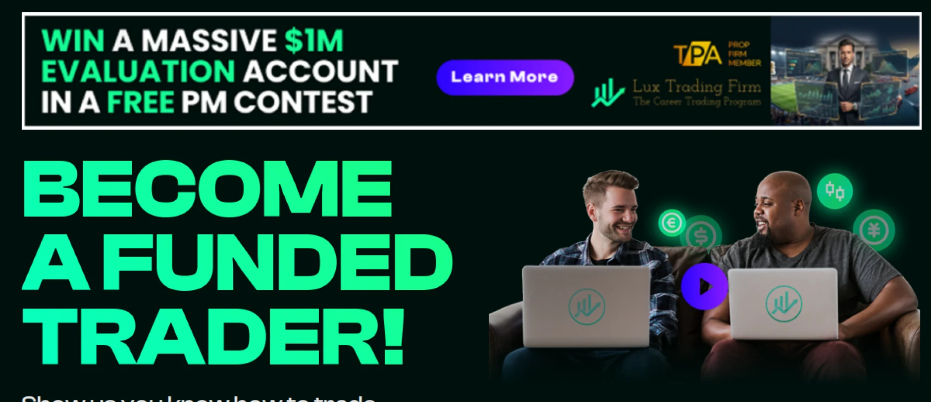 Lux Trading Firm homepage