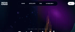 Nova Funded prop firm homepage