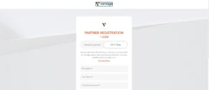 Vantage partner registration page